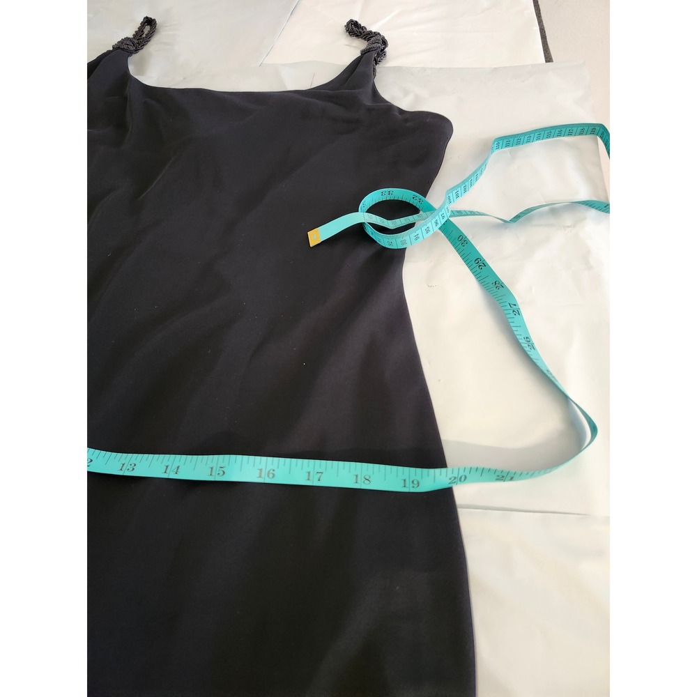 Vintage Alex Evenings Black Beaded Strap Cocktail Dress Petite 14P Midi Formal - Picture 11 of 12